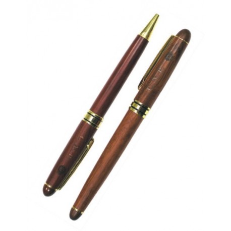 Juego Bolígrafo y Pluma de Madera Juego Bolígrafo y Pluma de Madera