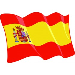 Pegatina Bandera España con...