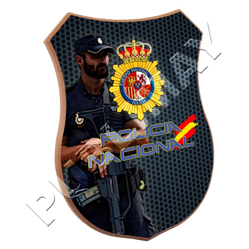 Metopa Madera con forma 190x143mm Sublimación Policia