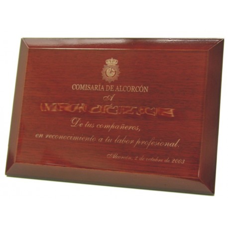 Placa Conmemorativa Grabada a laser